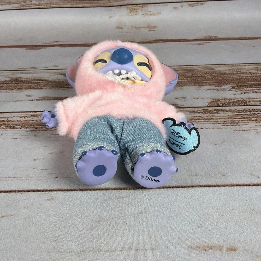 MINISO Disney Stitch Gen Z Street Pink Aloha Plush Keychain Figure 6.3 Inch